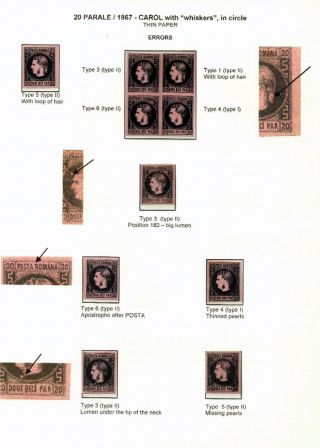 ROMANIA CLASSIC LITHOGRAPHED ISSUES 1865-1872 – sheet 33