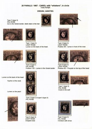 ROMANIA CLASSIC LITHOGRAPHED ISSUES 1865-1872 – sheet 35