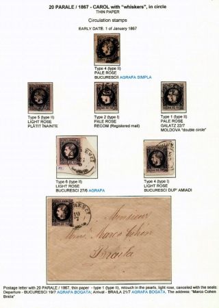 ROMANIA CLASSIC LITHOGRAPHED ISSUES 1865-1872 – sheet 37