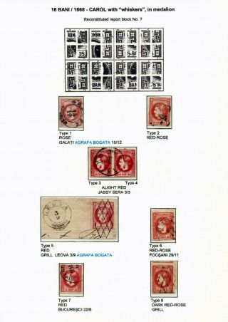 ROMANIA CLASSIC LITHOGRAPHED ISSUES 1865-1872 – sheet 45