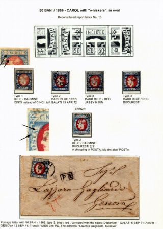 ROMANIA CLASSIC LITHOGRAPHED ISSUES 1865-1872 – sheet 64