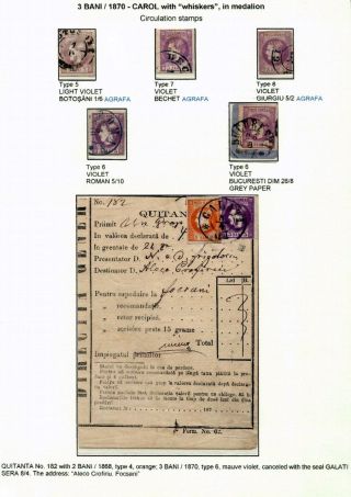 ROMANIA CLASSIC LITHOGRAPHED ISSUES 1865-1872 – sheet 70