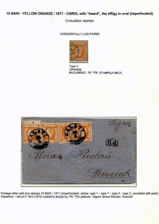 ROMANIA CLASSIC LITHOGRAPHED ISSUES 1865-1872 – sheet 76