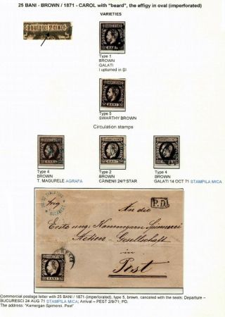 ROMANIA CLASSIC LITHOGRAPHED ISSUES 1865-1872 – sheet 82
