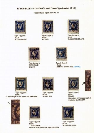 ROMANIA CLASSIC LITHOGRAPHED ISSUES 1865-1872 – sheet 85