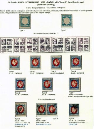 ROMANIA CLASSIC LITHOGRAPHED ISSUES 1865-1872 – sheet 92