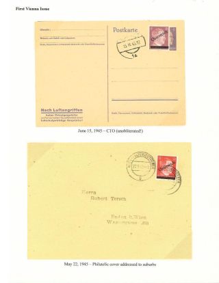 THE 1945 VIENNA PROVISIONAL ISSUES – sheet 5