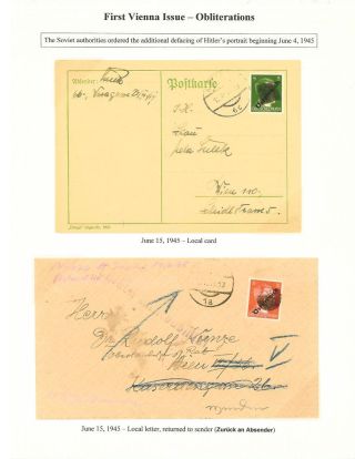 THE 1945 VIENNA PROVISIONAL ISSUES – sheet 6