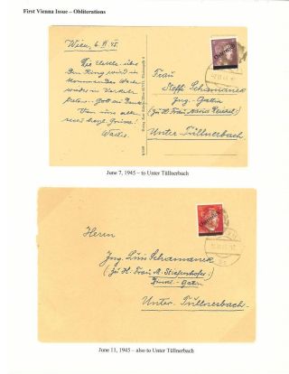THE 1945 VIENNA PROVISIONAL ISSUES – sheet 7