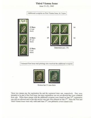 THE 1945 VIENNA PROVISIONAL ISSUES – sheet 13