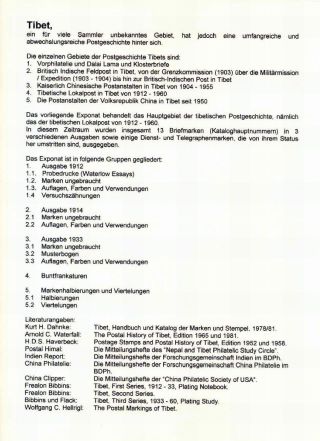 TIBET 1912-1960: DIE BRIEFMARKEN UND IHRE VERWENDUNG – Blatt 2