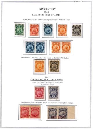 DRUCKPROBEN, ESSAYS UND MUSTERN VON BOLIVIA 1864-1987 – Blatt 4