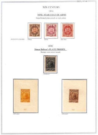 DRUCKPROBEN, ESSAYS UND MUSTERN VON BOLIVIA 1864-1987 – Blatt 8