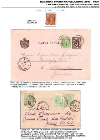 RUMÄNISCHE DAGUIN-STEMPELN (1890-1909) – Blatt 6
