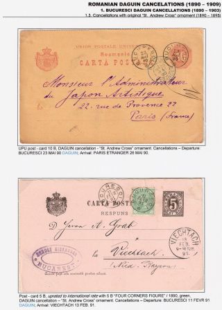 RUMÄNISCHE DAGUIN-STEMPELN (1890-1909) – Blatt 11