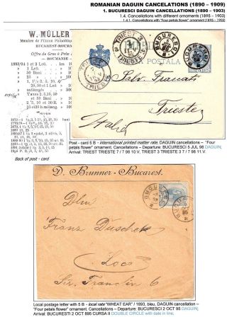 RUMÄNISCHE DAGUIN-STEMPELN (1890-1909) – Blatt 16