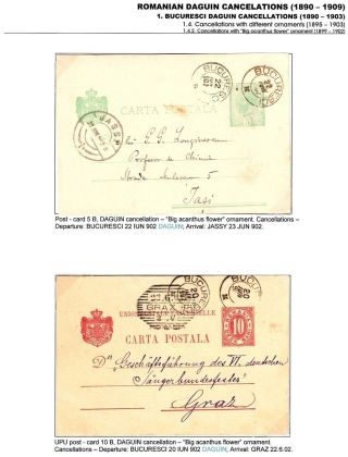 RUMÄNISCHE DAGUIN-STEMPELN (1890-1909) – Blatt 22