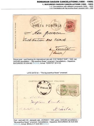 RUMÄNISCHE DAGUIN-STEMPELN (1890-1909) – Blatt 24
