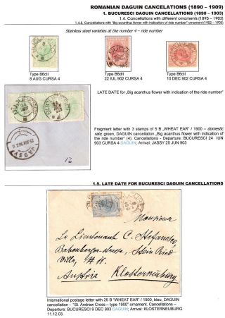 RUMÄNISCHE DAGUIN-STEMPELN (1890-1909) – Blatt 31