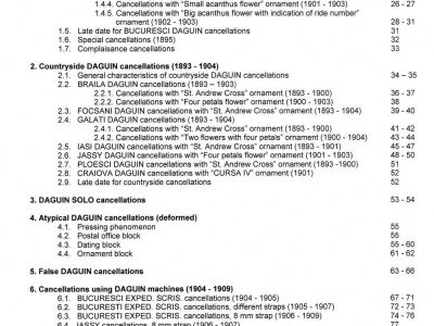ROMANIAN DAGUIN CANCELLATIONS (1890-1909)
