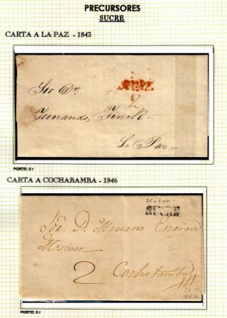 BOLIVIA: POSTAL HISTORY - PRE-STAMP PERIOD 1793-1867 – sheet 9