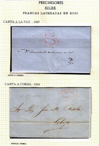 BOLIVIA: POSTAL HISTORY - PRE-STAMP PERIOD 1793-1867 – sheet 11