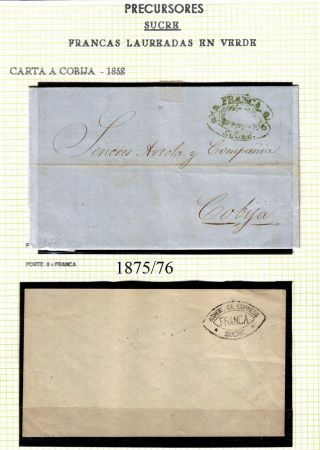 BOLIVIA: POSTAL HISTORY - PRE-STAMP PERIOD 1793-1867 – sheet 12