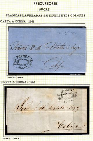 BOLIVIA: POSTAL HISTORY - PRE-STAMP PERIOD 1793-1867 – sheet 13