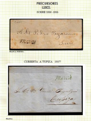 BOLIVIA: POSTAL HISTORY - PRE-STAMP PERIOD 1793-1867 – sheet 15