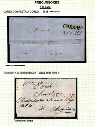 BOLIVIEN: POSTGESCHICHTE - VORPHILATELIE 1793-1867 – Blatt 50