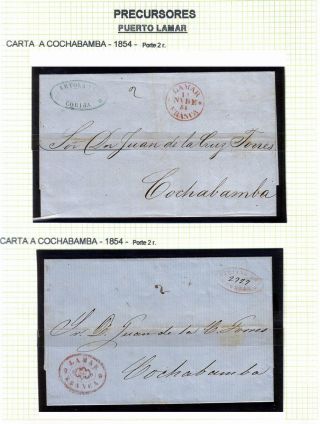 BOLIVIEN: POSTGESCHICHTE - VORPHILATELIE 1793-1867 – Blatt 53