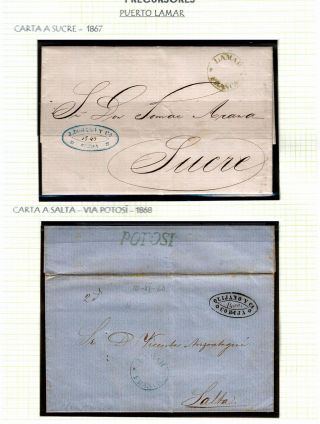 BOLIVIEN: POSTGESCHICHTE - VORPHILATELIE 1793-1867 – Blatt 54