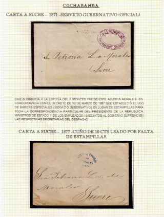BOLIVIEN: POSTGESCHICHTE - VORPHILATELIE 1793-1867 – Blatt 61