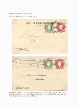 MEHR ALS EIN - MEHRFACHE WERTSTEMPELN AUF DIE UMSCHLÄGE DES AUSTRALISCHEN BUND 1918-1947 – Blatt 6