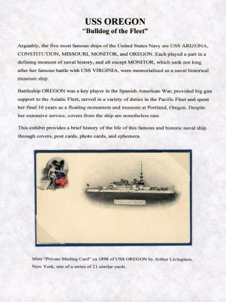 USS OREGON "BULDOG FLOTILY" – list 1