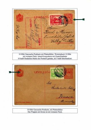 HUNGARIAN STATIONERY CARDS WITH ADDITIONAL TSCHECHOSLOVAK FRANKING IN 1919 – sheet 2