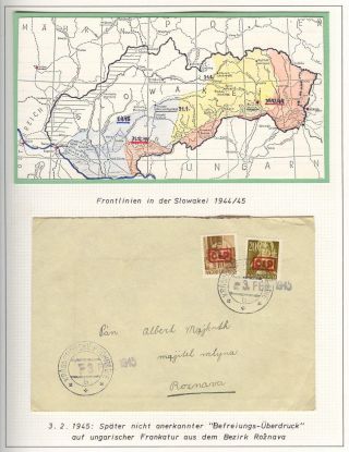 OPENING OF POSTAL OPERATIONS ON SLOVAK TERRITORY IN 1945 – sheet 3