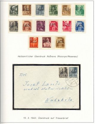 OPENING OF POSTAL OPERATIONS ON SLOVAK TERRITORY IN 1945 – sheet 5