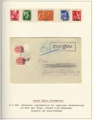 OPENING OF POSTAL OPERATIONS ON SLOVAK TERRITORY IN 1945 – sheet 9