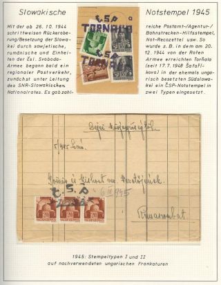 OPENING OF POSTAL OPERATIONS ON SLOVAK TERRITORY IN 1945 – sheet 12