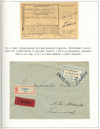 OPENING OF POSTAL OPERATIONS ON SLOVAK TERRITORY IN 1945 – sheet 16