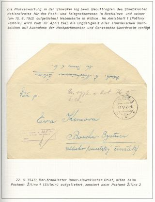 POSTBEGINN AUF SLOWAKISCHEM GEBIET AM 1945 – Blatt 18