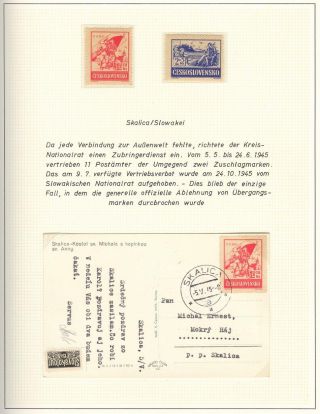POSTBEGINN AUF SLOWAKISCHEM GEBIET AM 1945 – Blatt 19