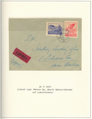 POSTBEGINN AUF SLOWAKISCHEM GEBIET AM 1945 – Blatt 20