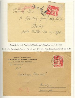 POSTBEGINN AUF SLOWAKISCHEM GEBIET AM 1945 – Blatt 25