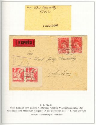 POSTBEGINN AUF SLOWAKISCHEM GEBIET AM 1945 – Blatt 29