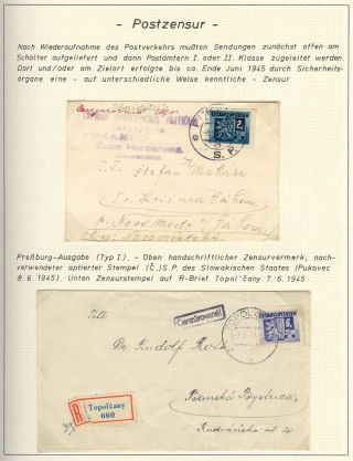 POSTBEGINN AUF SLOWAKISCHEM GEBIET AM 1945 – Blatt 31