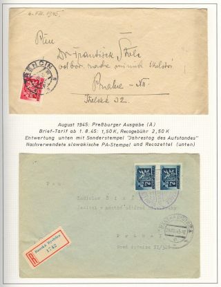 POSTBEGINN AUF SLOWAKISCHEM GEBIET AM 1945 – Blatt 33