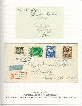POSTBEGINN AUF SLOWAKISCHEM GEBIET AM 1945 – Blatt 35