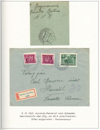 POSTBEGINN AUF SLOWAKISCHEM GEBIET AM 1945 – Blatt 36